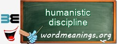 WordMeaning blackboard for humanistic discipline